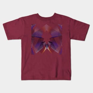 Geometric lineart galaxy purple Kids T-Shirt